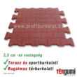 Kép 1/2 - A vörös színű puzzle gumitégla kiváló sport- és térburkolat.