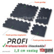 Profi puzzle gumilap szegélyelem - 1,5 cm vastag fekete