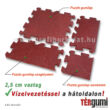 Rezgéscsillapító puzzle gumilap lejtős sarokelem - 2,5 cm vastag vörös