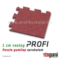 Profi puzzle gumilap sarokelem - 1 cm vastag vörös
