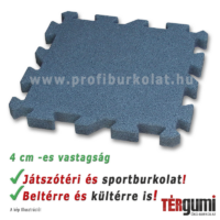 4 cm vastag esésvédő puzzle gumilap szürke színben