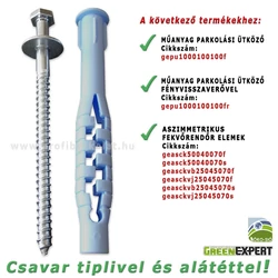 Csavarkészlet műanyag parkolási ütközőhöz és fekvőrendőr elemekhez. Csavarkészlet műanyag parkolási ütközőhöz és fekvőrendőr elemekhez.