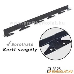 Műanyag sorolható kerti szegély - gyepszegély.