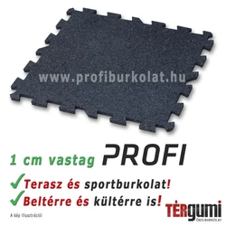Profi puzzle gumilap - 1 cm vastag fekete