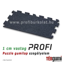 Profi puzzle gumilap szegélyelem - 1 cm vastag fekete Profi puzzle gumilap szegélyelem - 1 cm vastag fekete