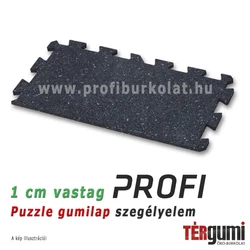 Profi puzzle gumilap szegélyelem - 1 cm vastag szórt mintás Profi puzzle gumilap szegélyelem - 1 cm vastag szórt mintás
