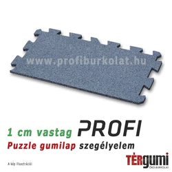 Profi puzzle gumilap szegélyelem - 1,5 cm vastag szürke Profi puzzle gumilap szegélyelem - 1,5 cm vastag szürke