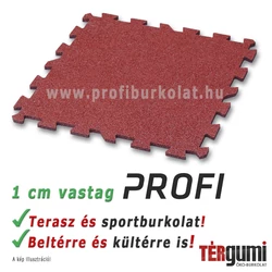 Profi puzzle gumilap - 1 cm vastag vörös