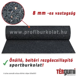 Gumitekercs közepesen nagy igénybevételű rezgéscsillapító sportburkolathoz. Gumitekercs közepesen nagy igénybevételű rezgéscsillapító sportburkolathoz.